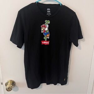 Levi’s x Super Mario Collab Graphic T-Shirt Men’s Size Small 100% Cotton Black